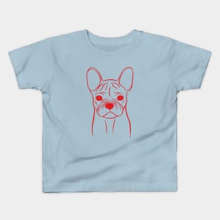 French Bulldog (Blue and Red) Kids T-Shirt